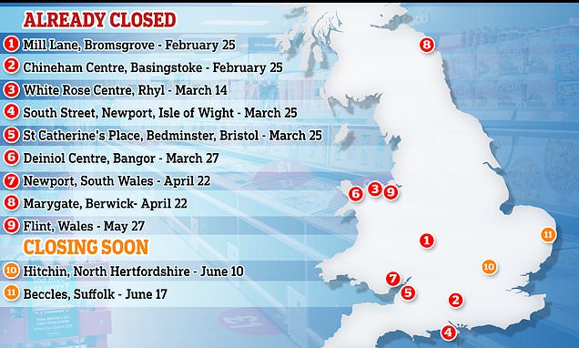 Iceland will shut TWO more stores this month after closing more than half a dozen this year.. are they near YOU?